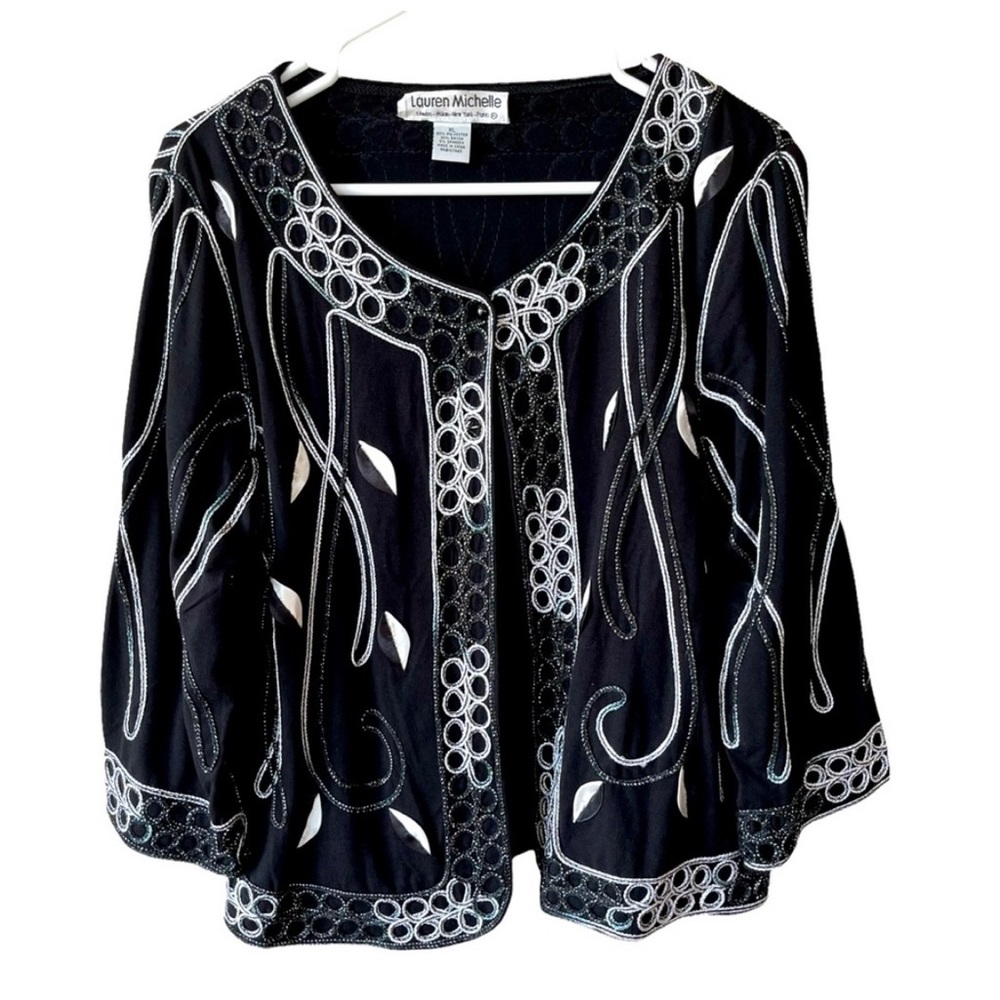 50% Off Bundles 🎄 Lauren Michelle Embroidered Top Button Cardigan Size XL